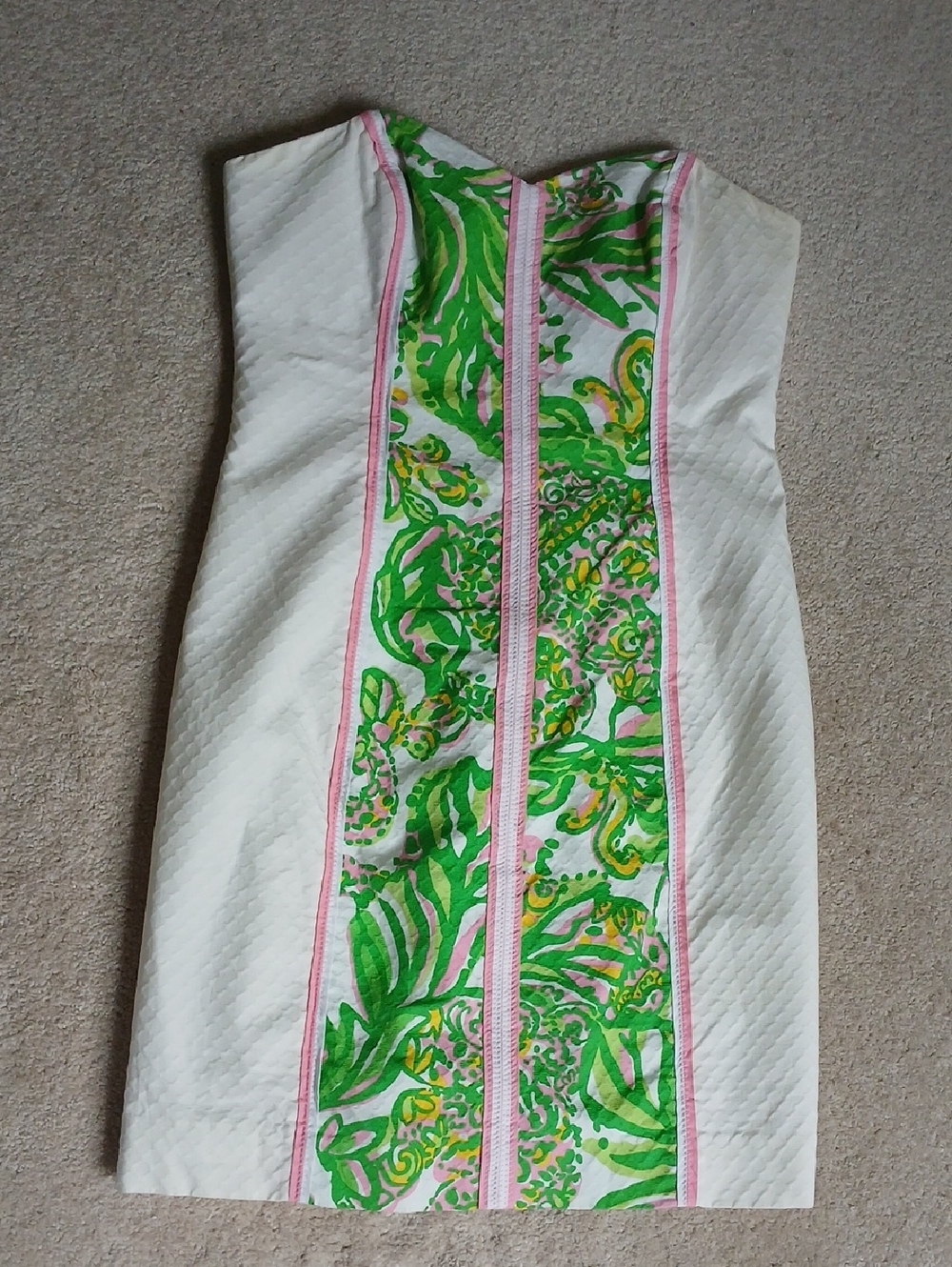 Lilly Pulitzer Angela Dress Resort White Seeing Pink Elephants - Picture 3 of 7